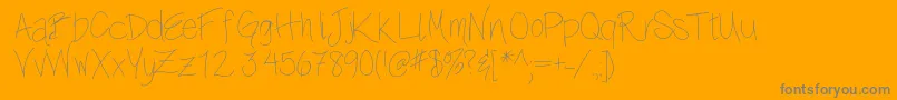 Lullabelle Font – Gray Fonts on Orange Background