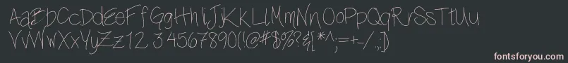 Lullabelle Font – Pink Fonts on Black Background