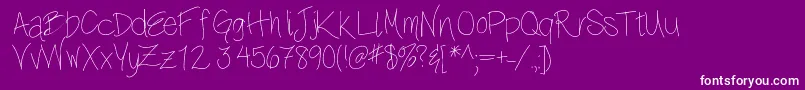 Lullabelle Font – White Fonts on Purple Background