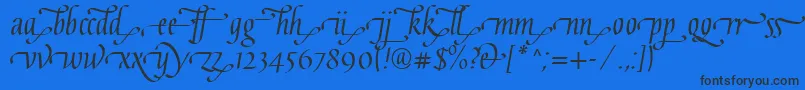GaiusLtRegularEnd Font – Black Fonts on Blue Background