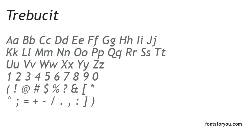 Czcionka Trebucit – alfabet, cyfry, specjalne znaki