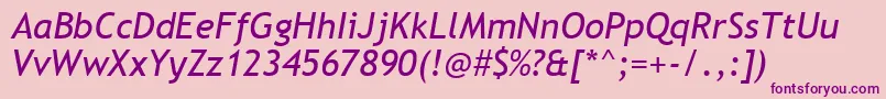 Trebucit Font – Purple Fonts on Pink Background