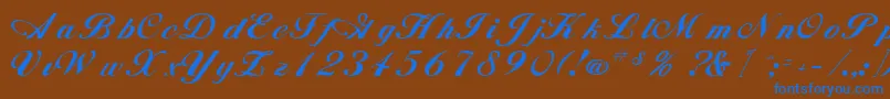 AlisonRegular Font – Blue Fonts on Brown Background
