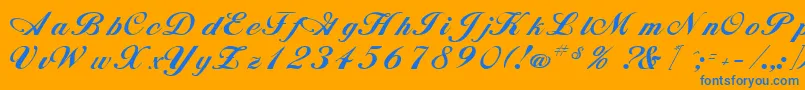 AlisonRegular Font – Blue Fonts on Orange Background