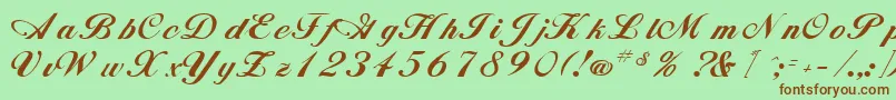 AlisonRegular Font – Brown Fonts on Green Background