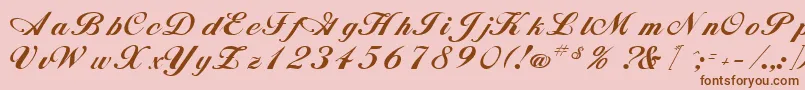 AlisonRegular Font – Brown Fonts on Pink Background