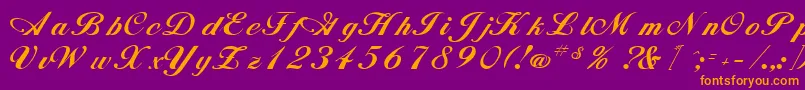 AlisonRegular Font – Orange Fonts on Purple Background