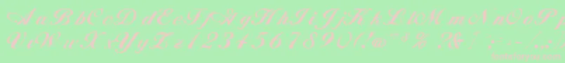 Шрифт AlisonRegular – розовые шрифты на зелёном фоне