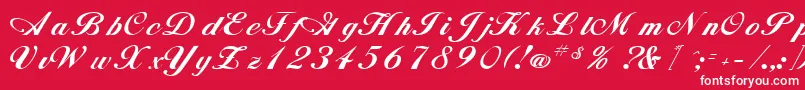 AlisonRegular Font – White Fonts on Red Background