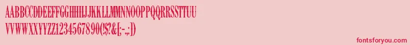 K22AmbelynCondensed Font – Red Fonts on Pink Background