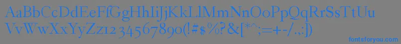 GarogierRegular Font – Blue Fonts on Gray Background