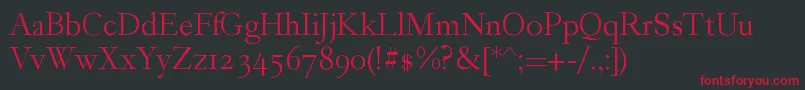 GarogierRegular Font – Red Fonts on Black Background