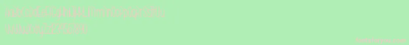 フォントMarikoChanThin – 緑の背景にピンクのフォント