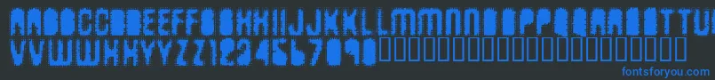 Antkiller Font – Blue Fonts on Black Background