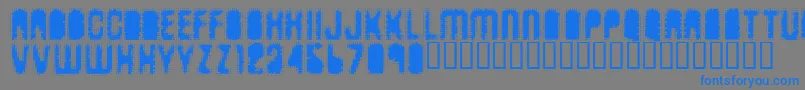 フォントAntkiller – 灰色の背景に青い文字