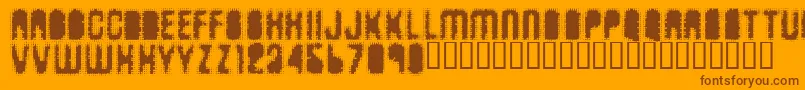 Antkiller Font – Brown Fonts on Orange Background