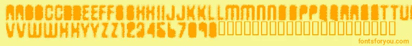 Antkiller Font – Orange Fonts on Yellow Background