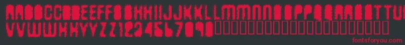 Antkiller-Schriftart – Rote Schriften auf schwarzem Hintergrund