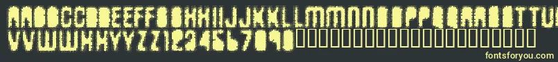 Antkiller Font – Yellow Fonts on Black Background