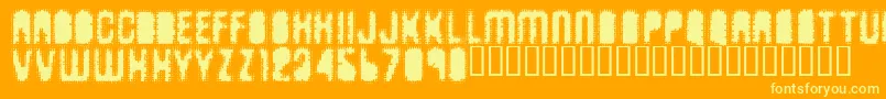 Antkiller Font – Yellow Fonts on Orange Background