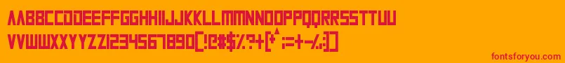 AlienPlanet Font – Red Fonts on Orange Background