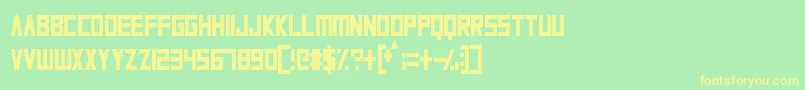 AlienPlanet-fontti – keltaiset fontit vihreällä taustalla