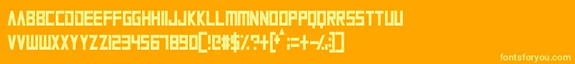 AlienPlanet Font – Yellow Fonts on Orange Background