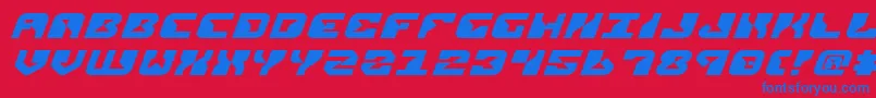 ReplicantExpandedItalic Font – Blue Fonts on Red Background