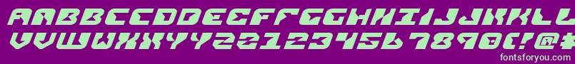 ReplicantExpandedItalic Font – Green Fonts on Purple Background
