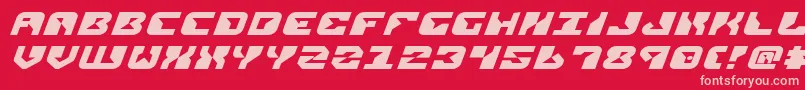 ReplicantExpandedItalic Font – Pink Fonts on Red Background