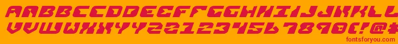 フォントReplicantExpandedItalic – オレンジの背景に赤い文字