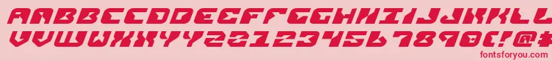ReplicantExpandedItalic Font – Red Fonts on Pink Background