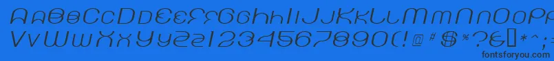 KickingLimos Font – Black Fonts on Blue Background