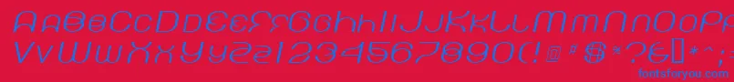 KickingLimos Font – Blue Fonts on Red Background