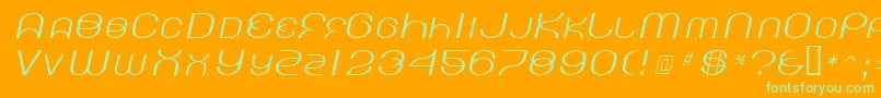 KickingLimos Font – Green Fonts on Orange Background