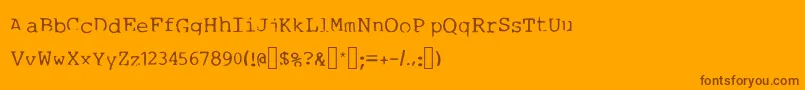 1980swriter Font – Brown Fonts on Orange Background