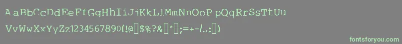 1980swriter-fontti – vihreät fontit harmaalla taustalla