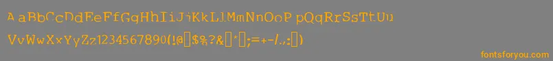 1980swriter Font – Orange Fonts on Gray Background