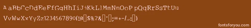 fuente 1980swriter – Fuentes Rosadas Sobre Fondo Marrón