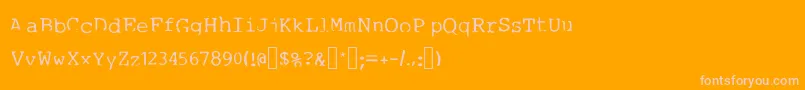 1980swriter Font – Pink Fonts on Orange Background
