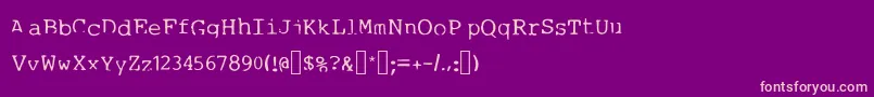 1980swriter Font – Pink Fonts on Purple Background