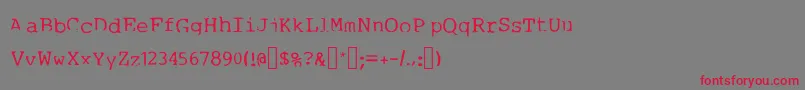 1980swriter Font – Red Fonts on Gray Background