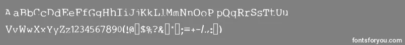 フォント1980swriter – 灰色の背景に白い文字