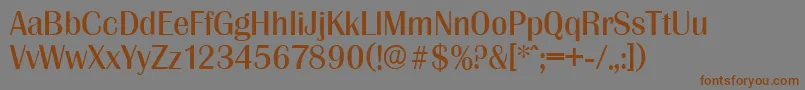 GrenobleserialRegular Font – Brown Fonts on Gray Background