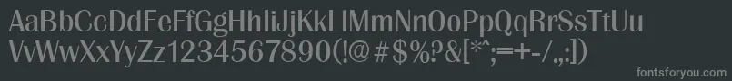 GrenobleserialRegular Font – Gray Fonts on Black Background