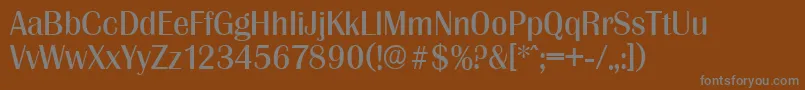 GrenobleserialRegular Font – Gray Fonts on Brown Background