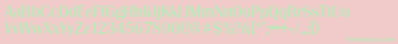 GrenobleserialRegular Font – Green Fonts on Pink Background