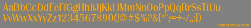 GrenobleserialRegular Font – Orange Fonts on Gray Background