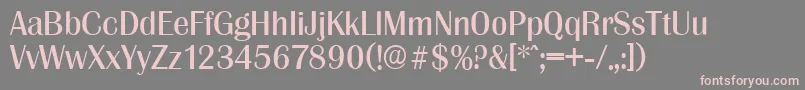 GrenobleserialRegular Font – Pink Fonts on Gray Background