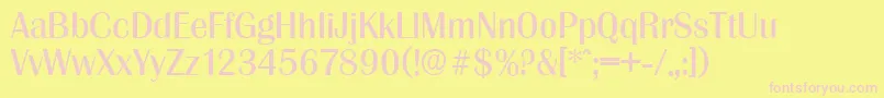 GrenobleserialRegular Font – Pink Fonts on Yellow Background